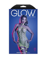 Fantasy Lingerie - Warning Sign Rhinestone Fishnet Garter Dress (Green) FTL1038 CherryAffairs