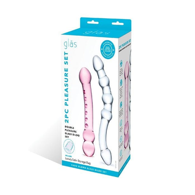 Glas - Double Pleasure Two Piece Glass Dildo Set (Clear) GL1048 CherryAffairs