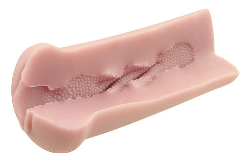 Tomax - อุปกรณ์ช่วยสำเร็จความใคร่สำหรับผู้ชายแบบมีพื้นผิว Lilith Spiral Dots Onahole (สีเบจ)