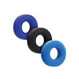 Hunky Junk - Cobalt Three Piece Stretch Cock Ring Set (Blue) OX1050 CherryAffairs