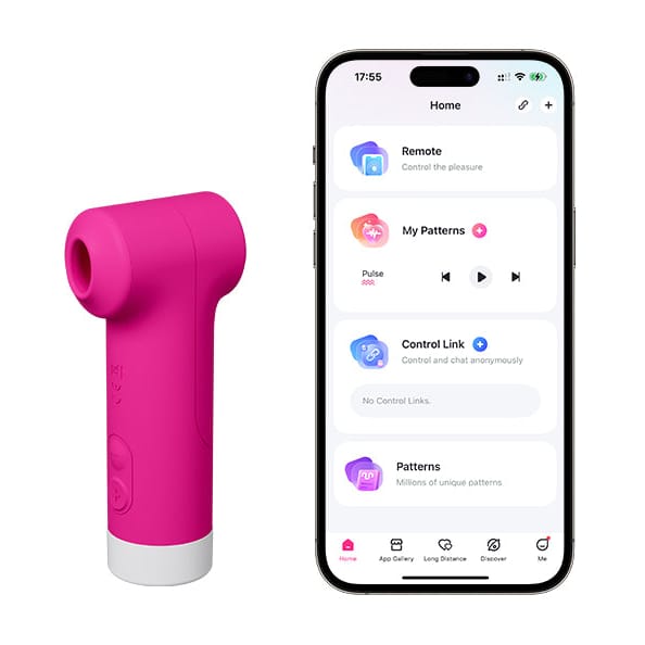 Lovense - Fizz Oval Head App Controlled Clitoral Vibrator (เครื่องสั่นกระตุ้นจุดซ่อนเร้นควบคุมผ่านแอปรูปทรงวงรี)