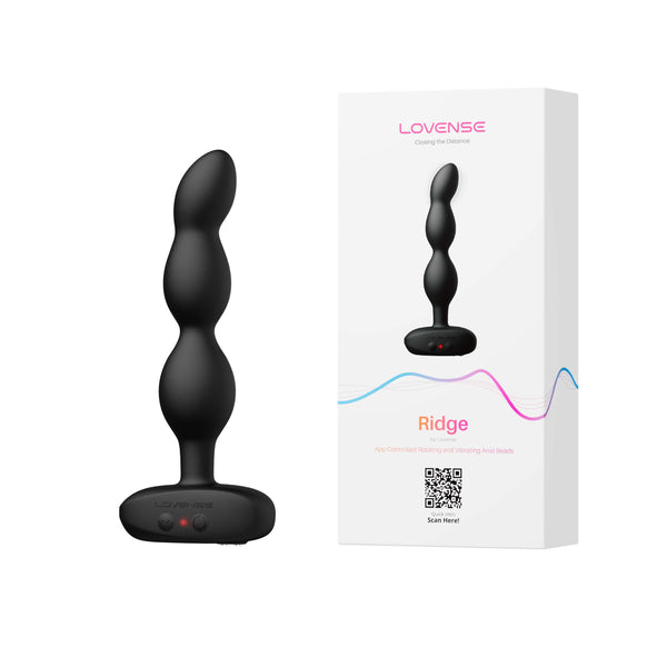 Lovense - ลูกปัดก้นหมุนแบบสั่นที่ควบคุมโดยแอป Ridge (สีดำ)