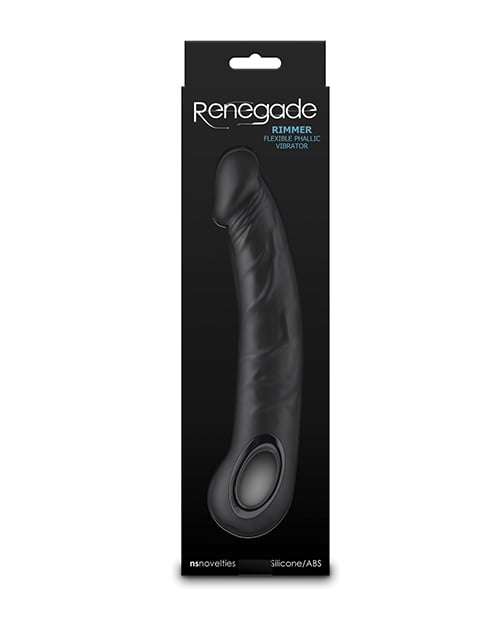 NS Novelties - Renegade Rimmer Rechargeable Vibrating Dildo (Black) NS1190 CherryAffairs