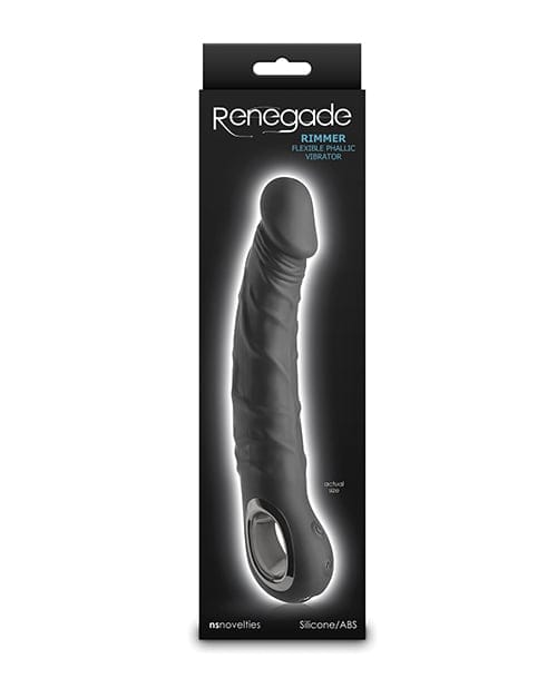 NS Novelties - Renegade Rimmer Rechargeable Vibrating Dildo (Black) NS1190 CherryAffairs