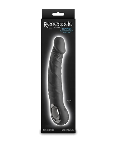 NS Novelties - Renegade Rimmer Rechargeable Vibrating Dildo (Black) NS1190 CherryAffairs
