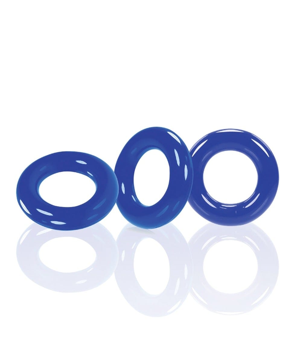 Oxballs - Willy Silicone Cock Ring Set of 3 (Blue) OX1072 CherryAffairs