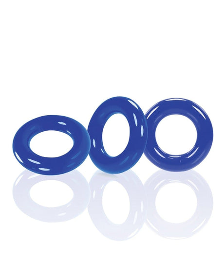 Oxballs - Willy Silicone Cock Ring Set of 3 (Blue) OX1072 CherryAffairs