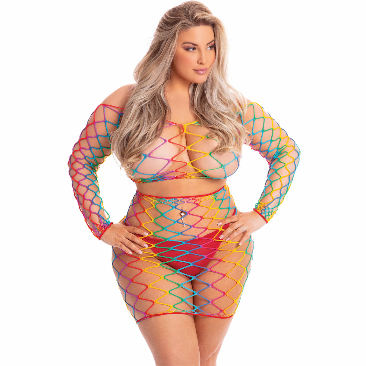 Pink Lipstick - Pot Of Gold 2Pc Skirt Costume Set PLS1330 CherryAffairs
