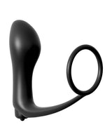 Pipedream - Anal Fantasy Ass-Gasm Vibrating Silicone Cock Ring & Anal Plug (Black) PD2069 CherryAffairs