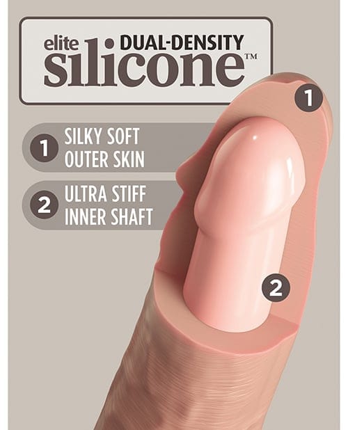 Pipedream - King Cock Elite Dual-Density Silicone Suction Dildo (Beige) CherryAffairs