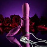 Playboy - Match Play Vibrating Thrusting Dildo with Cock Ring (Pink) PLB1025 CherryAffairs