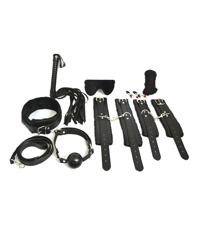 Plesur - Everything Bondage 12-Piece BDSM Kit (Black) OT1318 CherryAffairs
