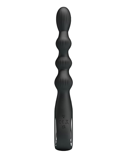 Pretty Love - Federer Rechargeable Beaded Anal Vibrator (Black) PL1158 CherryAffairs