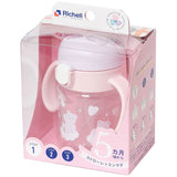 Richell - T.L.I Baby Stage 1 Try Sippy Spout Clear Training Water Bottle Mug    Baby Water Bottle