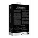 Shots - Ouch Bondage Belt and Bed Restraint System (Black) ST1089 CherryAffairs