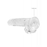 Shots - RealRock Crystal Clear Realistic Suction Dildo with Balls CherryAffairs