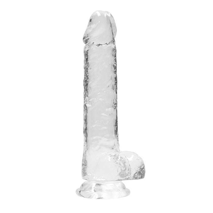 Shots - RealRock Crystal Clear Realistic Suction Dildo with Balls CherryAffairs