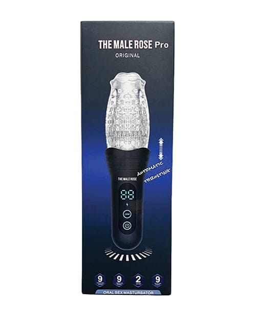 The Male Rose - เครื่องช่วยสำเร็จความใคร่แบบ 3 มิติ Pro พร้อมระบบกระแทก หมุน และสั่น (สีดำ)