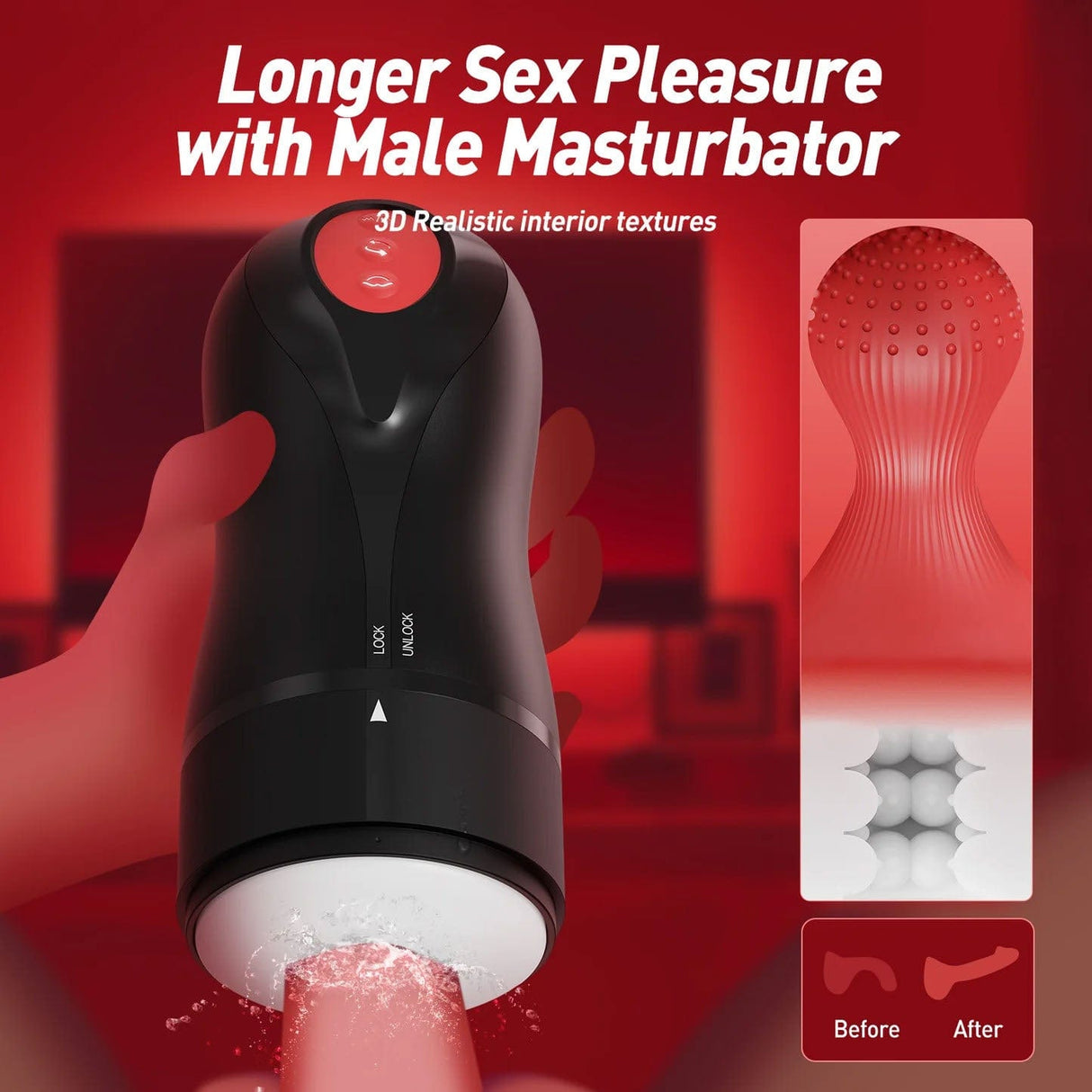 Tracy's Dog - Relip Swirling & Tightening Male Blowjob Masturbator (Black) TRD1035 CherryAffairs