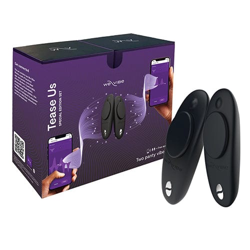 WE VIBE - Tease us Set Box 2x Moxie+ Panty Vibrator Couples Set (สีดำ)