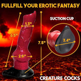 XR - Creature Cocks Hell Hound Canine Penis Silicone Dildo (Red/Black) XR1044 CherryAffairs