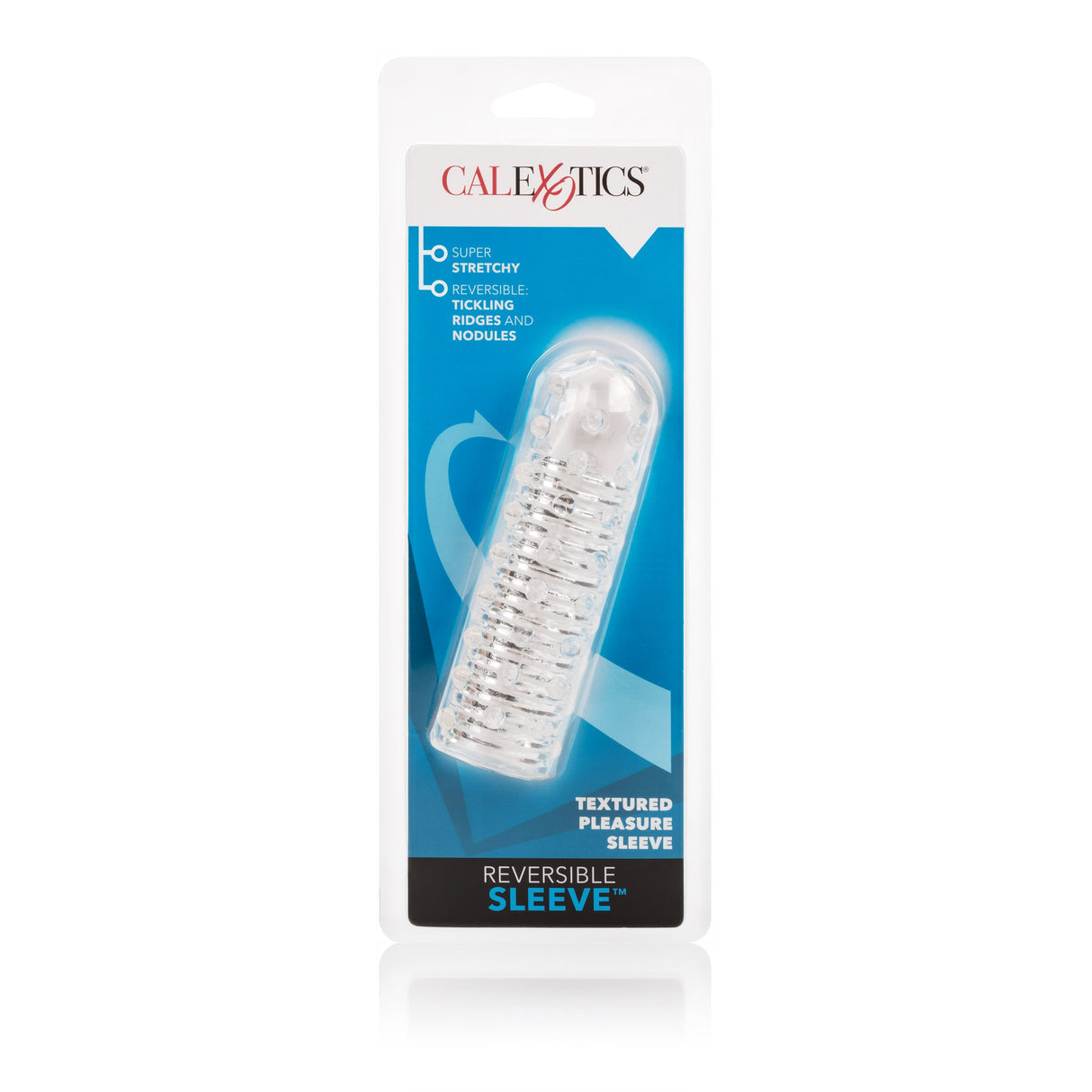 California Exotics - Reversible Textured Cock Sleeve (Clear) CE1522 CherryAffairs