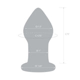 Glas - Amethyst Rain Glass Butt Plug 3.25" (Clear) - CherryAffairs.sg
