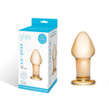 Glas - Over Easy Glass Butt Plug 3.5" (Orange) - CherryAffairs.sg