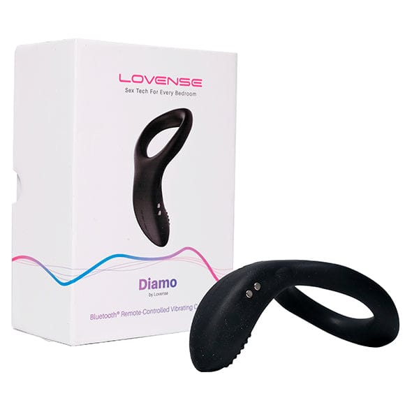Lovense - แหวนซิลิโคนสั่นที่ควบคุมด้วยแอป Diamo (สีดำ)