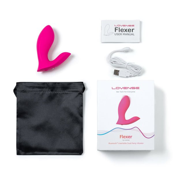 Lovense - เครื่องสั่นกางเกงในควบคุมด้วยแอป Flexer (สีชมพู)