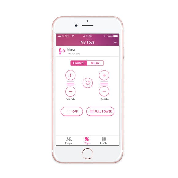 Lovense - Nora App-Controlled Rotating Rabbit Vibrator (Pink)    Rabbit Dildo (Vibration) Rechargeable