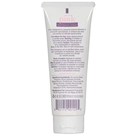 Pink - Indulgence Creme Hybrid Crème Lubricant for Woman 3.3oz PI1017 CherryAffairs