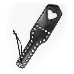 Plesur - Cut Out Heart with Studs Paddle BDSM (Black) OT1204 CherryAffairs