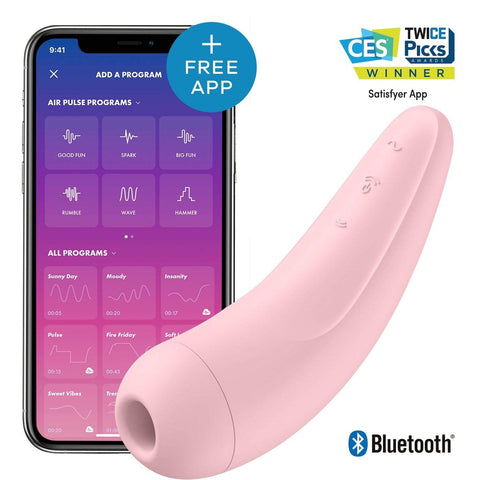 Satisfyer - เครื่องสั่นกระตุ้น Clitoral Air Stimulator ที่ควบคุมด้วยแอป Curvy 2+