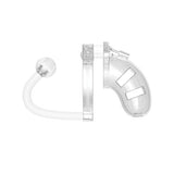 Shots - Man Cage Chastity 3.5" Cock Cage with Plug Model 10 (Clear) ST1038 CherryAffairs